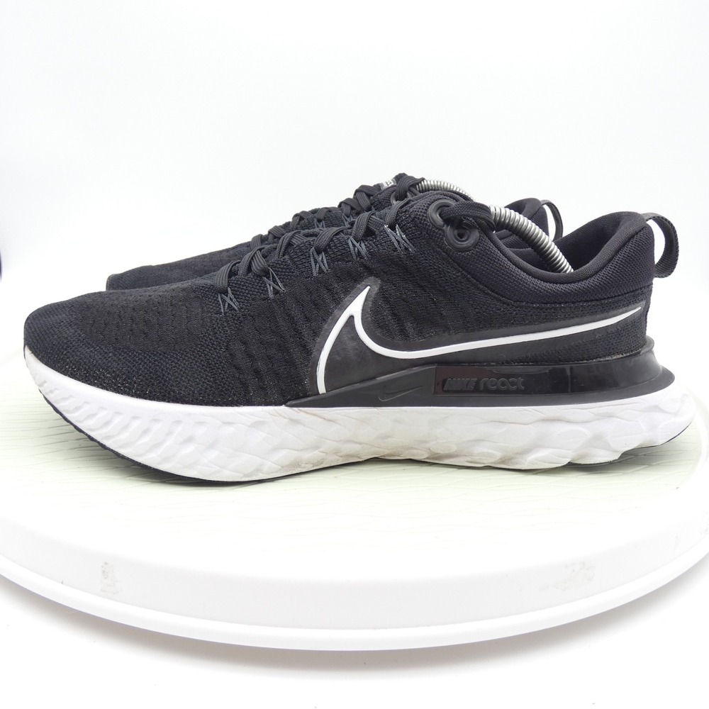 Nike React Infinity Run Flyknit 2 CT2357-002 Mens 12 Running Shoes Black Sneaker - Picture 3 of 10